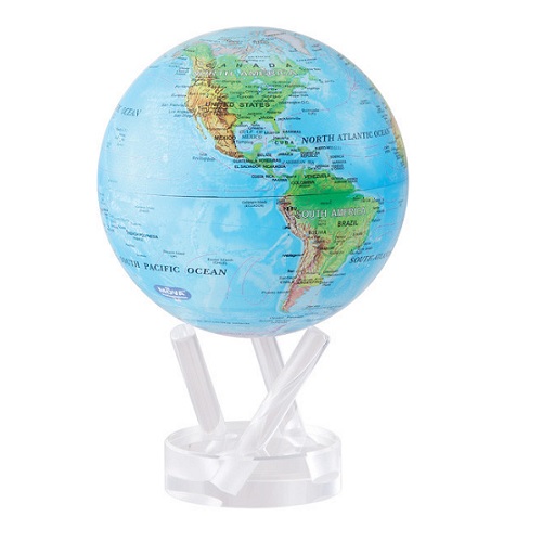 Mova Blue Relief Map Globe 4.5"