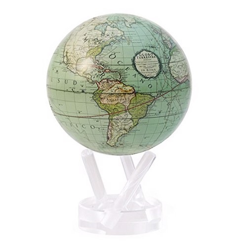 Mova Antique Terrestrial Globe 4.5" - Green