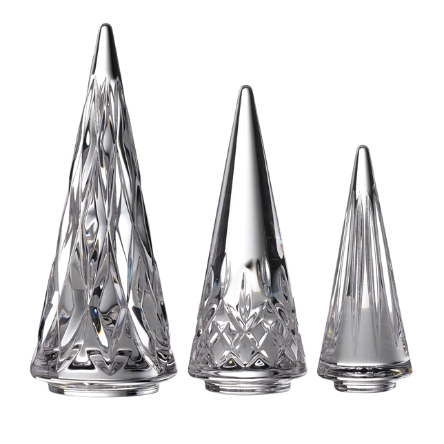 Waterford Lismore Crystal Trees Set/3