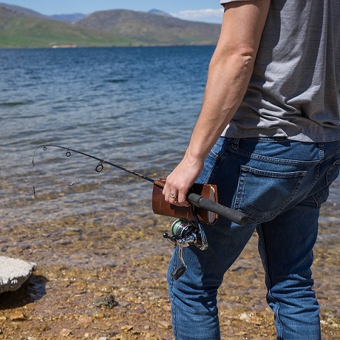 Rustico Leather Fishing Log - Saddle