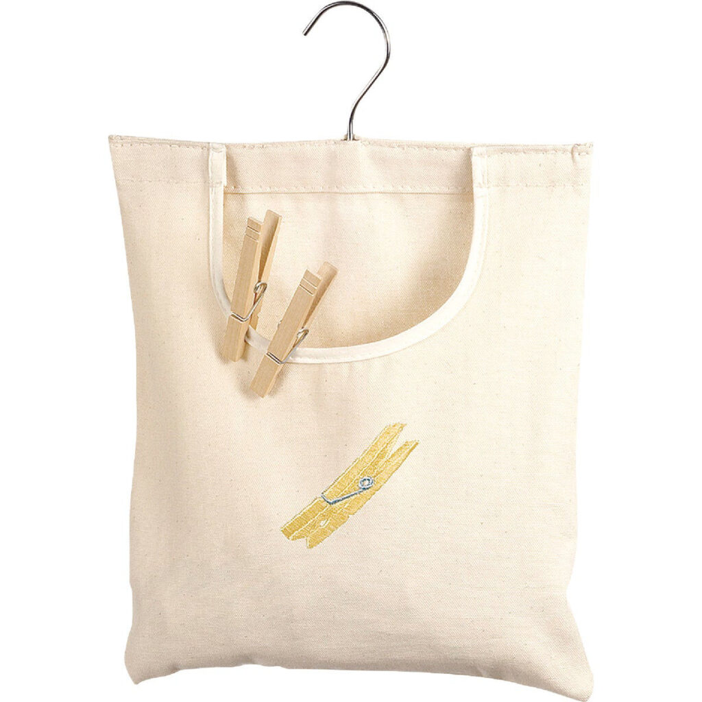 Whitmor Cotton Canvas Clothespin Bag