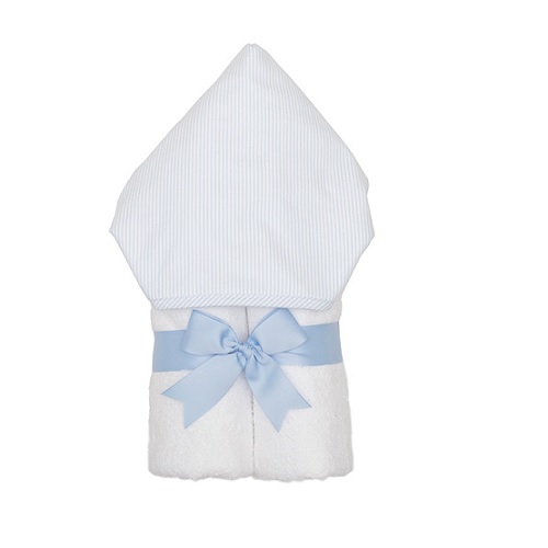 3 Marthas Blue Seersucker Stripe Everykid Towel