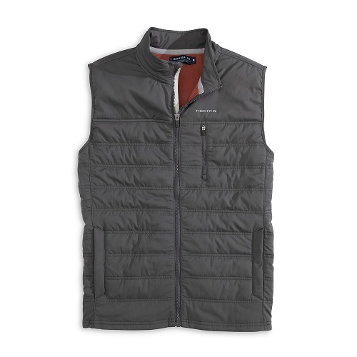 Fish Hippie Brooker Quilted Vest - Charcoal
