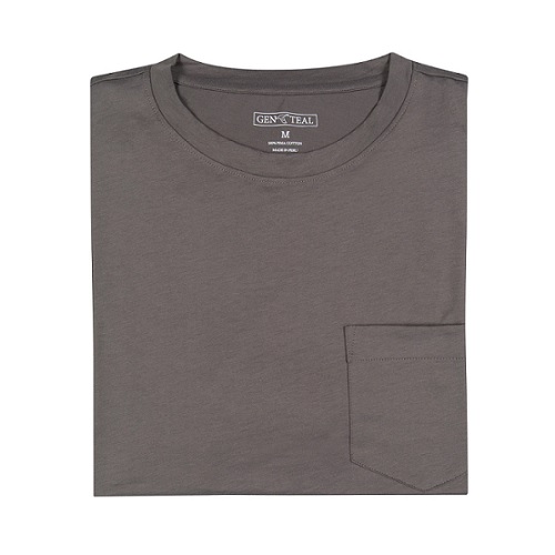 Genteal Charcoal Easton Pima Short Sleeve Cotton Shirt