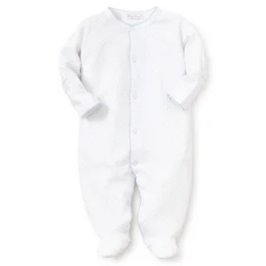 Kissy Kissy White Blue Kissy Dots Footie