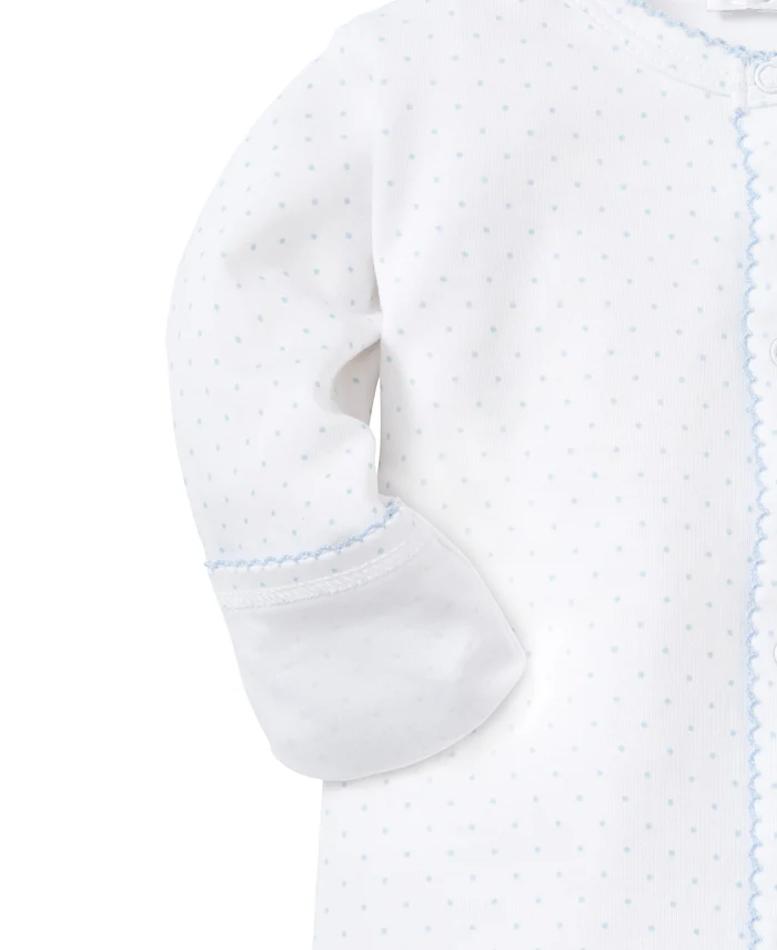 Kissy Kissy White Blue Kissy Dots Footie2