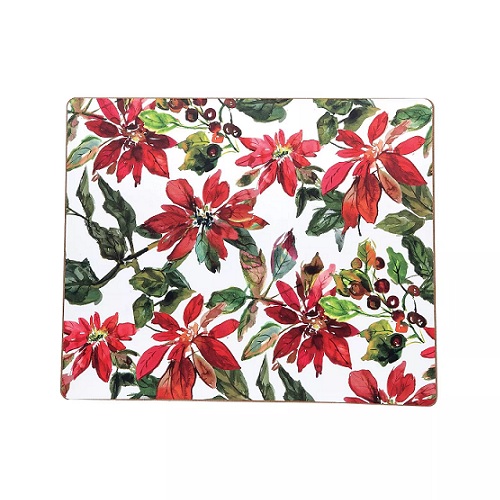 C&F Home Poinsettia Hardboard Placemat