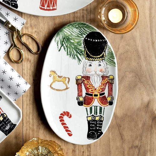 Vietri Nutcracker Oval Platter Small Berings