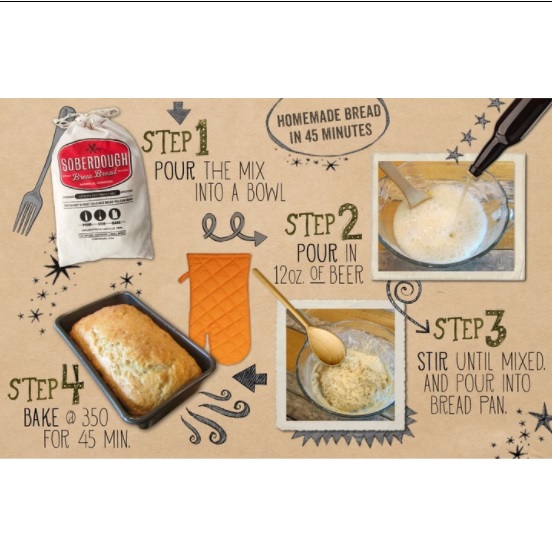 Soberdough - Cheesy Garlic Brew Bread Mix