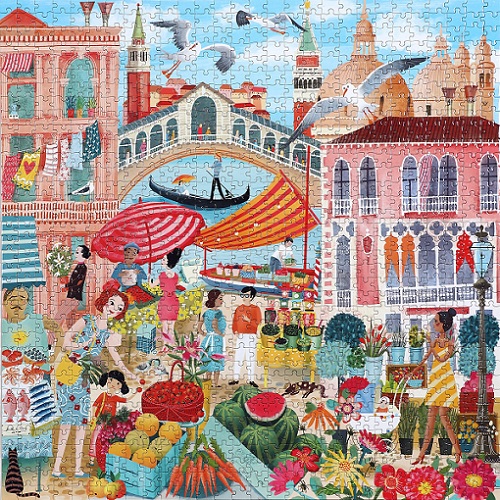 Venice Open Market 1000 Piece Puzzle