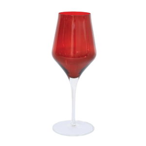 Vietri Contessa Water Glass - Red