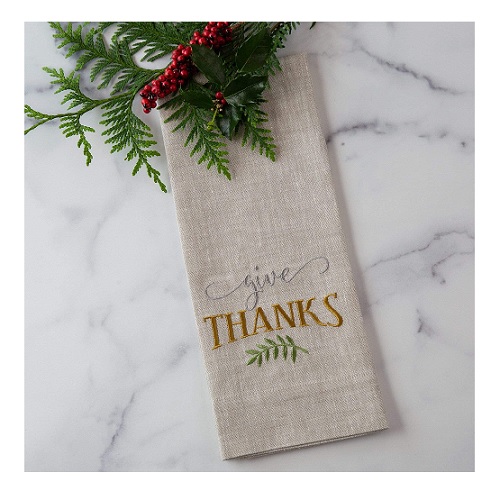 Give Thanks Linen Towel