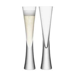 Moya Champagne Flutes - Set of 2 - Clear