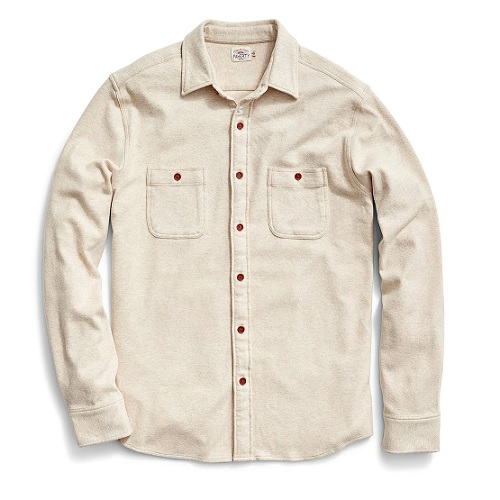 Faherty Knit Alpine Shirt Oatmeal Heather Berings