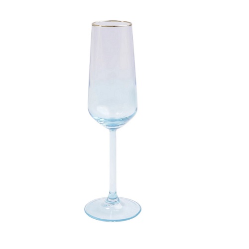 Rainbow Champagne Flute - Turquoise