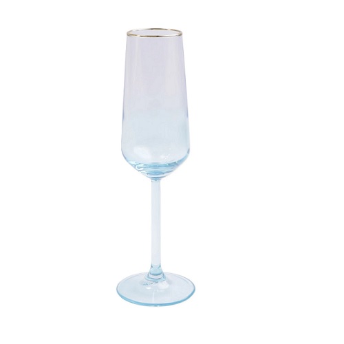 Rainbow Champagne Flute - Turquoise Rainbow Champagne Flute - Turquoise