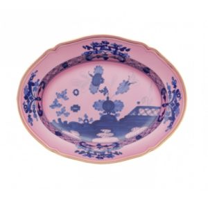 Oriente Italiano Oval Flat Platter 15 Inch. - Azalea