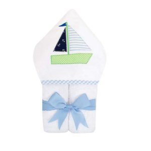 3 Marthas Boutique Everykid Hooded Towel (Blue - Anchors Away)