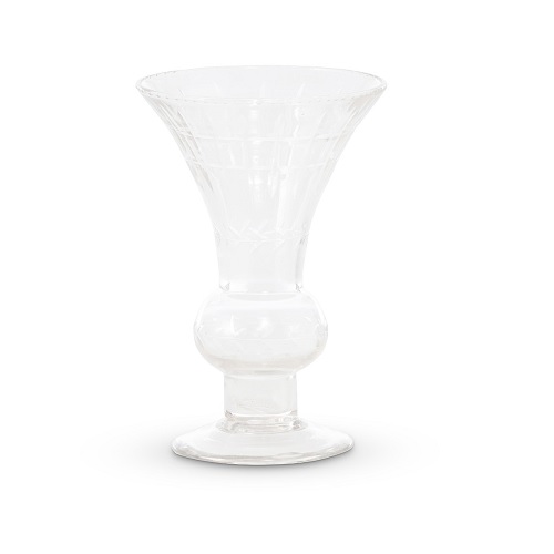 Park Hill Etched Glass Trumpet Vase