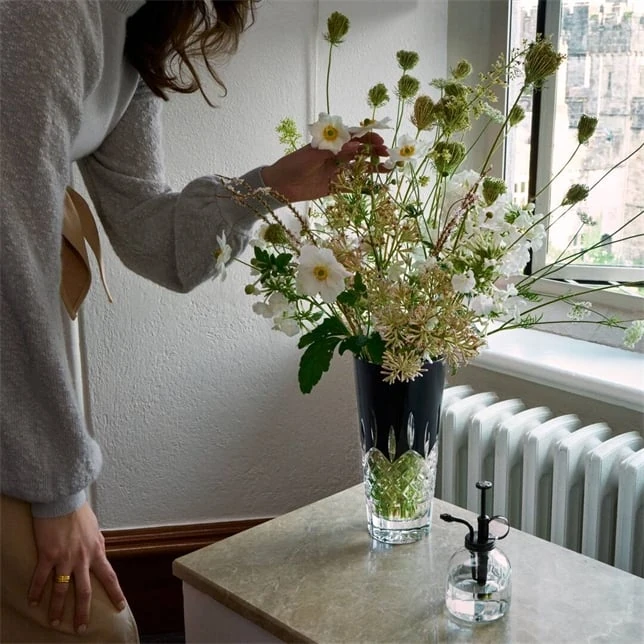 Waterford Lismore Black 12" Vase