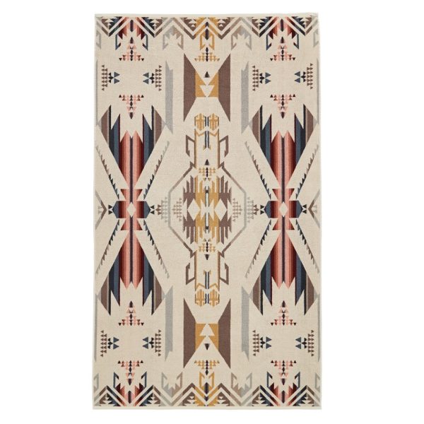 Oversize Jacquard Beach Towel - White Sands Tan