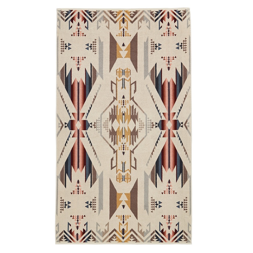 Oversize Jacquard Beach Towel - White Sands Tan