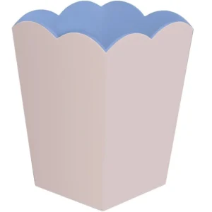 Addison Ross Scalloped Lacquer Bin - Pink & Blue