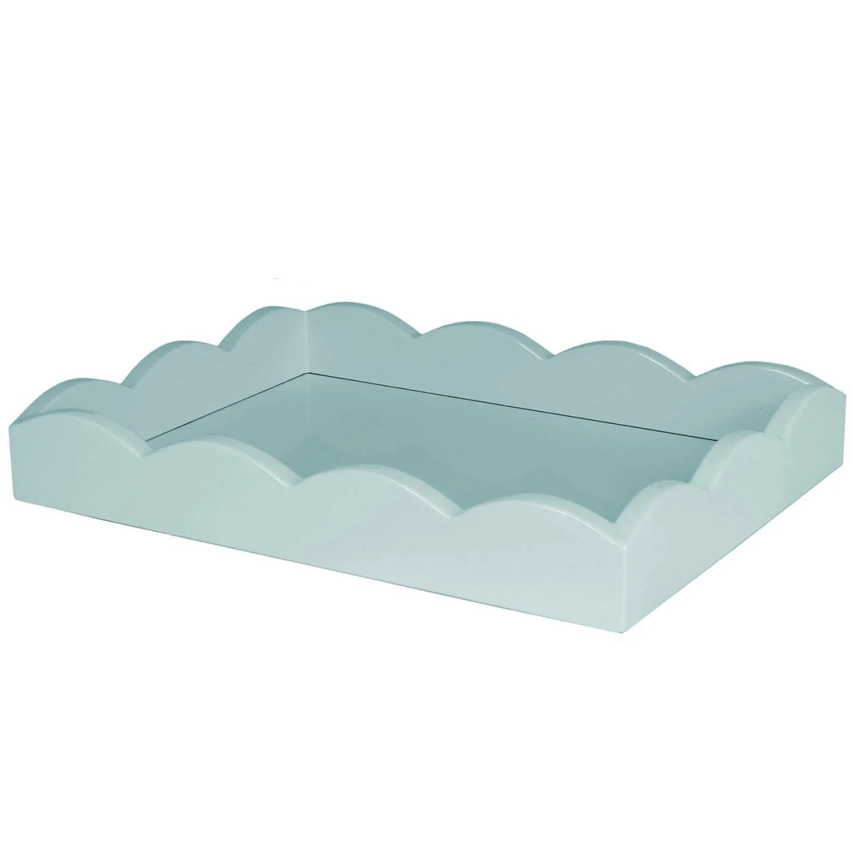 Addison Ross Small Pale Eau De Nil Scalloped Edge Tray