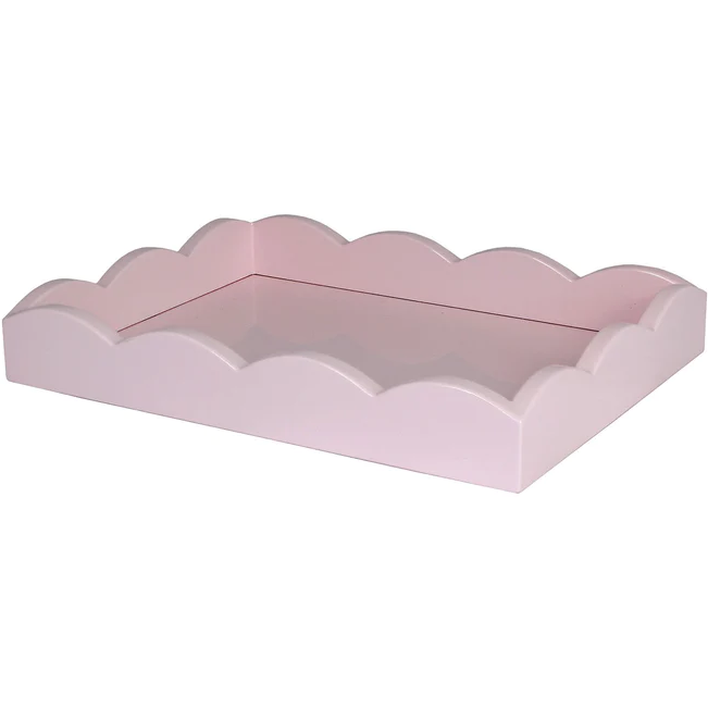 Addison Ross Small Pale Pink Scalloped Edge Tray