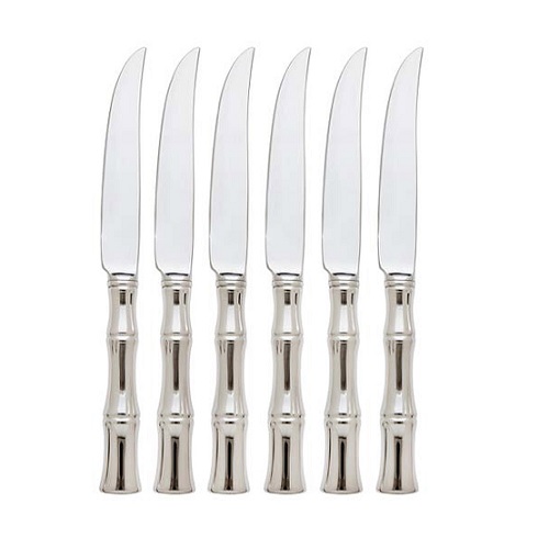 Ricci Argentieri Bamboo 6 Piece Steak Knife Set