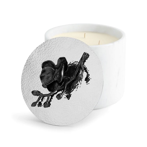 Michael Aram Black Orchid Marble Candle - LG