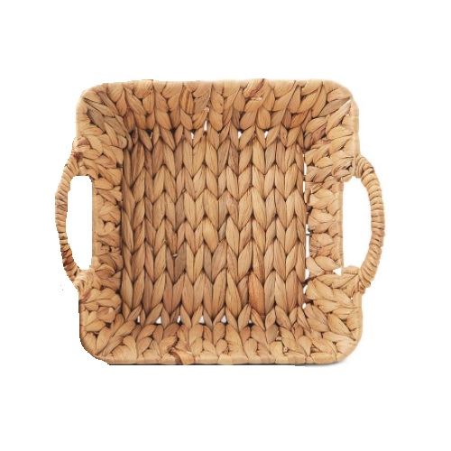 Hand-Crafted Handled Water Hyacinth Basket
