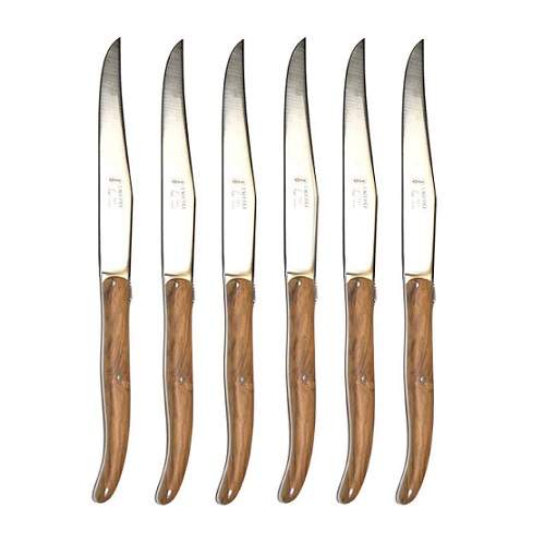 Laguiole Olivewood Steak Knives (Set of 6)
