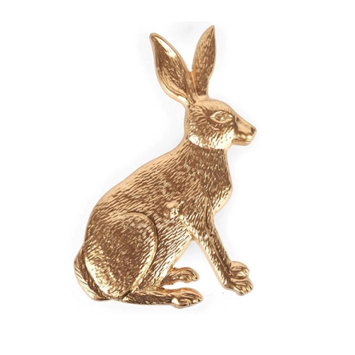 Golden Rabbit Napkin Ring Berings
