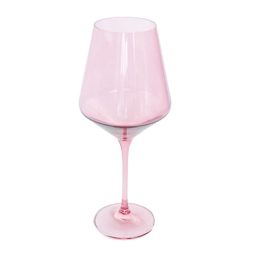 Estelle Colored Glass Estelle Wine Glass - Rose