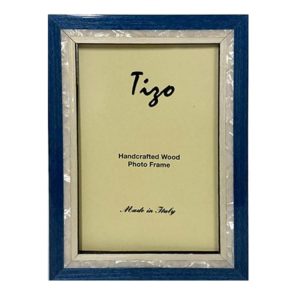 Luxury Wood & Mother of Pearl Picture Frame 8 x 10 - Blue