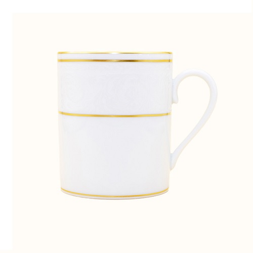 Haviland & Parlon Versailles White Bisque Gold Fillet Mug