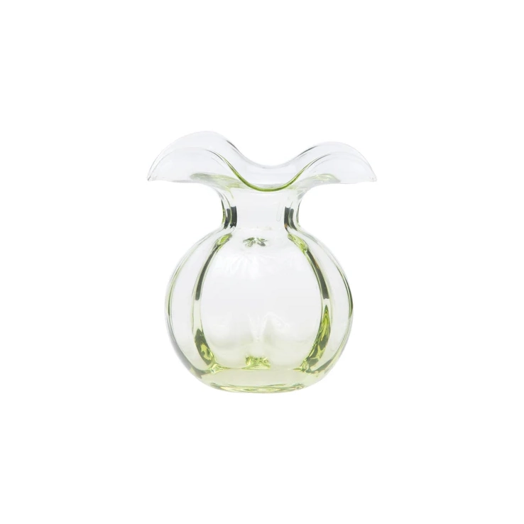 Vietri Hibiscus Glass Bud Vase - Green