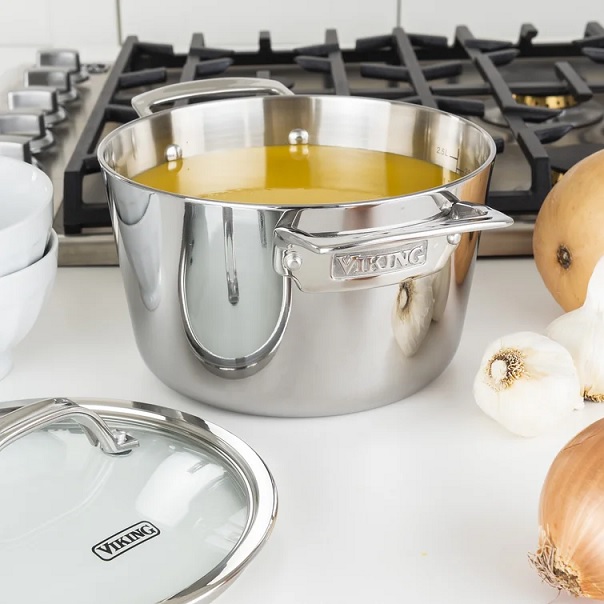 Viking 8 Qt. Stainless Steel Stock Pot with Lid