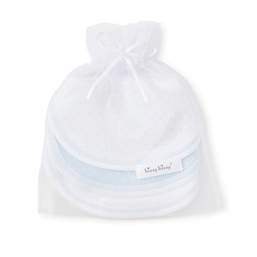 Blue Dot 3 Pack Bib Set w/ Tulle Bag