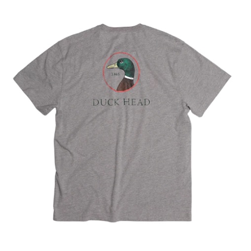 Duck Head Logo Short Sleeve T-Shirt - Heather Grey