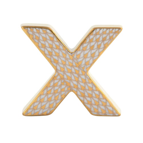 Herend Letter X - Gold