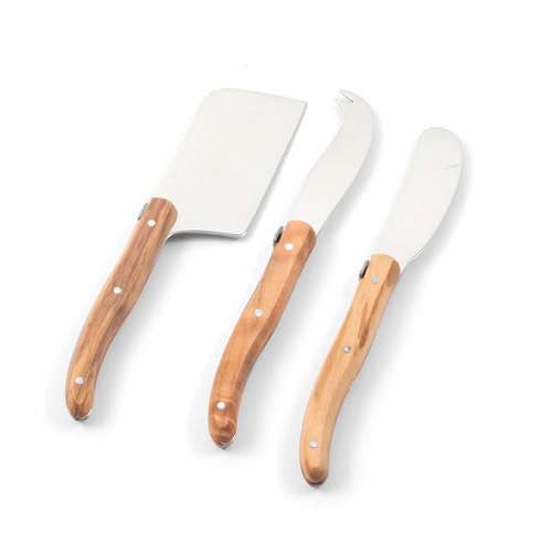 Laguiole Mini Olivewood Cheese Set