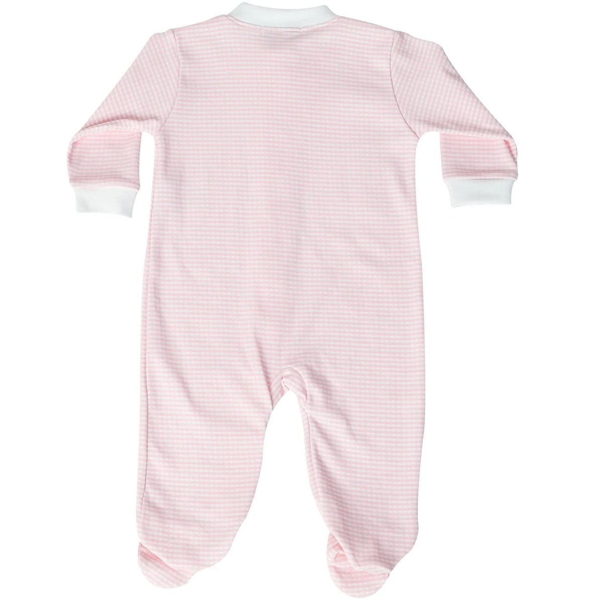 Pink Crown Pima Cotton Girl Footies main image 1