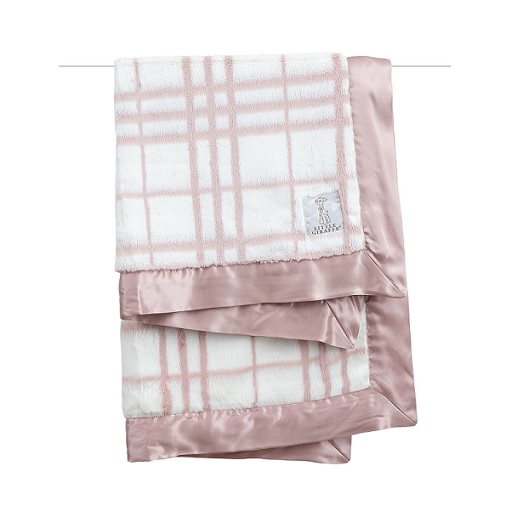Luxe Plaid Baby Blanket - Dusty Pink