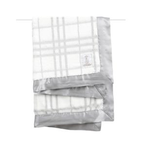 Luxe Plaid Baby Blanket - Silver