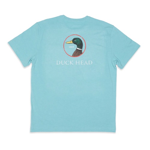 Duck Head Logo Short Sleeve T-Shirt - Surf Blue