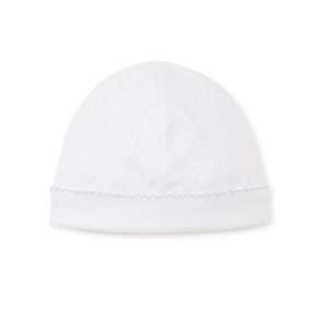 White/Blue New Kissy Dots Print Hat