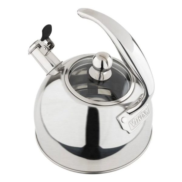 Viking 2.5 Qt Stainless Steel Whistling Kettle W/ 3-Ply Base