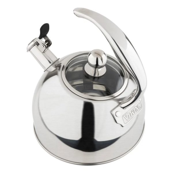 Viking 2.5 Qt Stainless Steel Whistling Kettle W/ 3-Ply Base